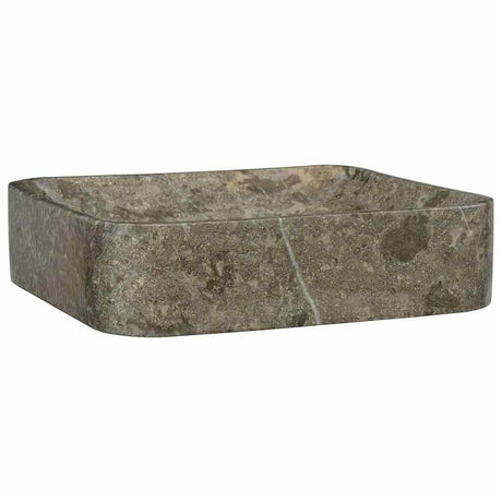 Puits vidaxl 40x40x10 cm en marbre gris
