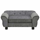 Vidaxl Dog Bank 72x45x30 cm en peluche gris foncé