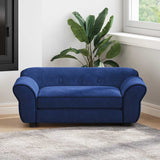 Vidaxl Dog Bank 72x45x30 cm Bleu en peluche