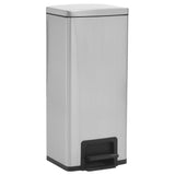 Vidaxl Pedal Bin con color argento in acciaio inossidabile anti-fingerprint da 30 L