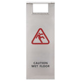 Vidaxl Warning board wet floor folding stainless steel