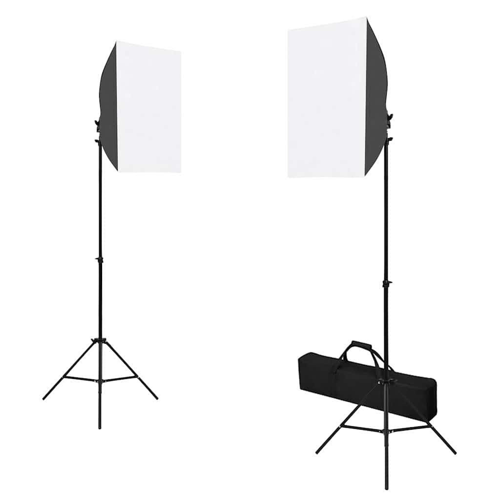 Ensemble de studio photo Vidaxl avec des lampes, arrière-plan et réflecteur