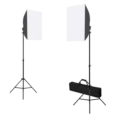 Ensemble de studio photo Vidaxl avec des lampes, arrière-plan et réflecteur