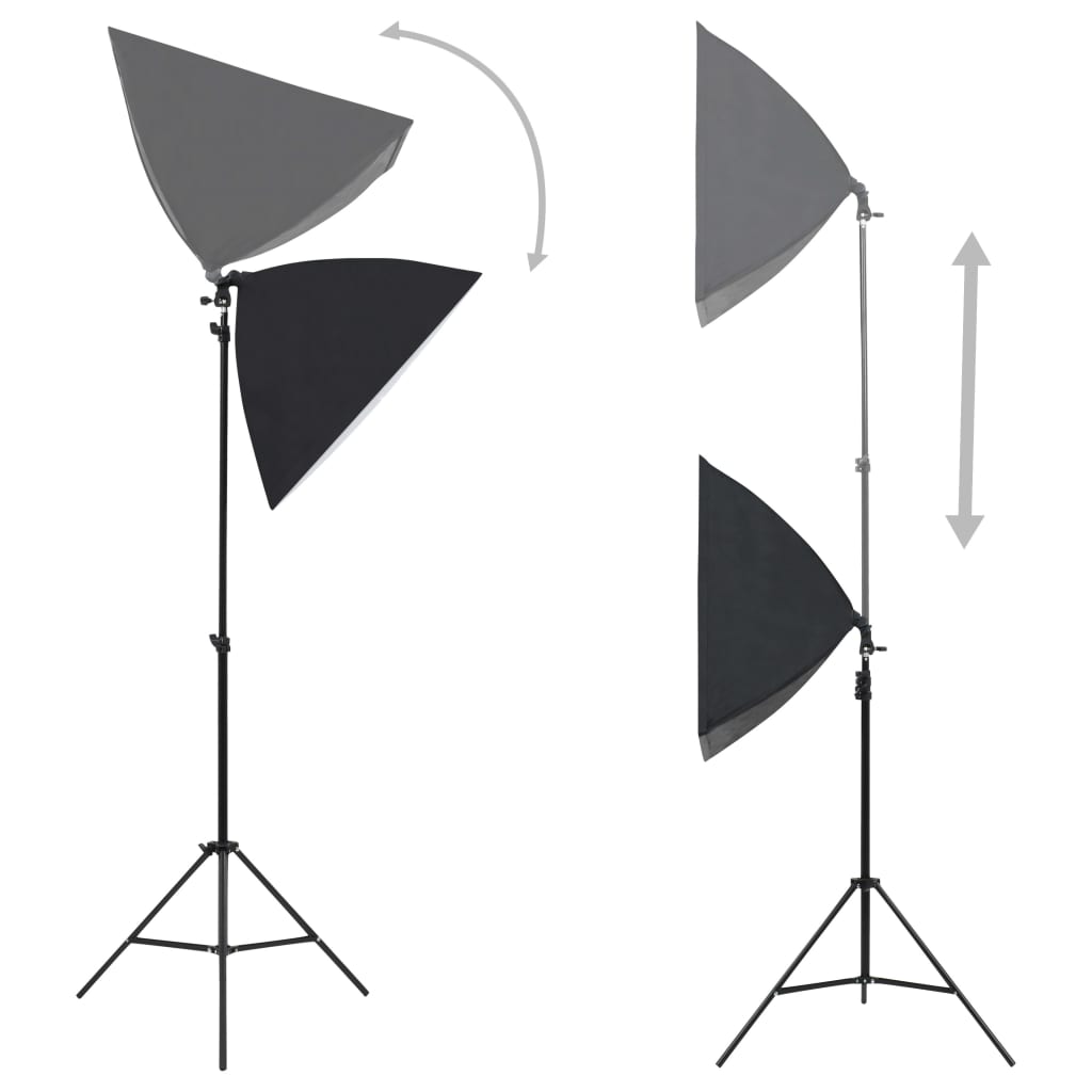 Vidaxl Photo Studio Set mit Softbox -Lampen, Hintergrund und Reflektor