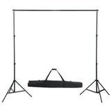 Vidaxl Photo Studio Studio avec des lampes, parapluies, fond et réflecteur