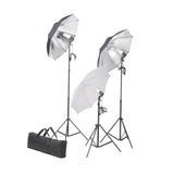 Vidaxl Photo Studio Studio avec des lampes, parapluies, fond et réflecteur