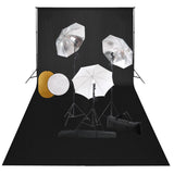 Vidaxl Photo Studio Studio avec des lampes, parapluies, fond et réflecteur