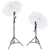Vidaxl Photo Studio Studio avec des lampes, parapluies, fond et réflecteur