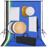 Ensemble de studio photo Vidaxl avec des lampes, arrière-plan et réflecteur