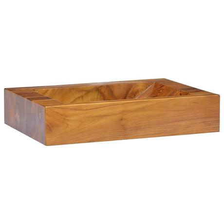 VidaXL Lavabo 50x35x10 cm bois de teck massif