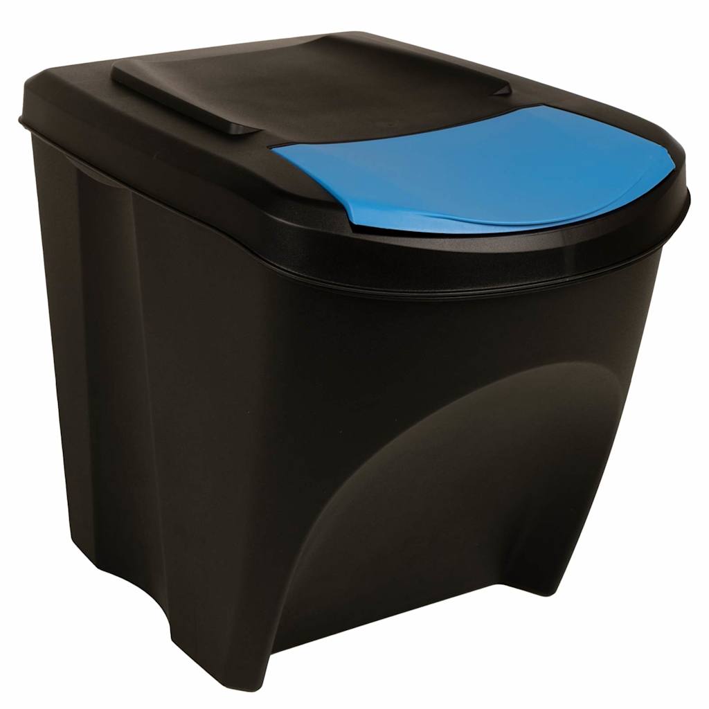 Vidaxl garbage cans 3 st stackable 75 l anthracite -colored