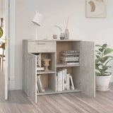 Vidaxl dressoir 80x36x75 cm bewerkt hout betongrijs