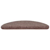 Vidaxl Stair Mats auto-adhésif 5 pièces 56x17x3 cm Hémisphère brun clair