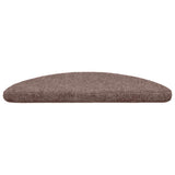 VidaXL tapis d'escalier auto-adhésifs 10 pièces 56x17x3 cm marron clair semi-circulaire