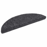 Vidaxl Stair Mats auto-adhésif 10 pièces 56x17x3 cm Hémisphère gris foncé