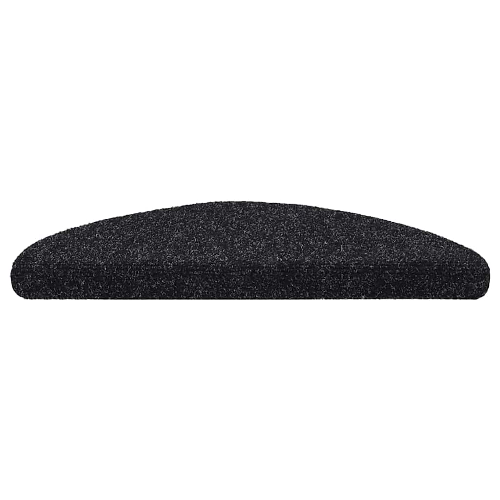 Vidaxl Mats d'escalier auto-adhésifs 10 pièces 56x17x3 cm Hémisphère noir