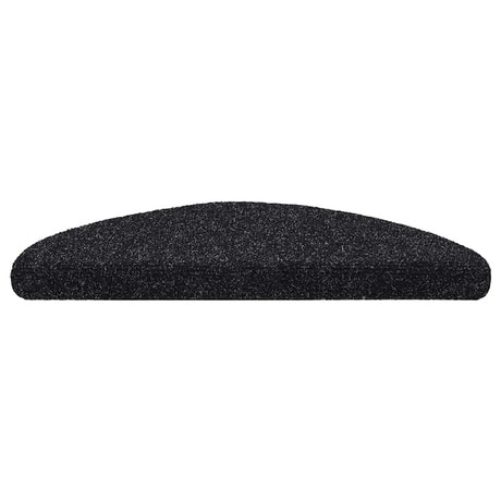 Vidaxl Mats d'escalier auto-adhésifs 10 pièces 56x17x3 cm Hémisphère noir