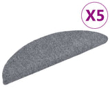 Vidaxl tappetini per autoadesivo 5 ST 56x17x3 cm in feltro grigio chiaro