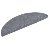 Vidaxl stair mats self -adhesive 10 st 56x17x3 cm needle felt light gray