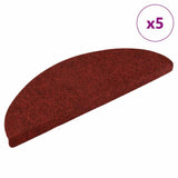 Vidaxl Staircases auto-adhésif 5 pièces 56x17x3 cm Bordeaux Red Semi-Round