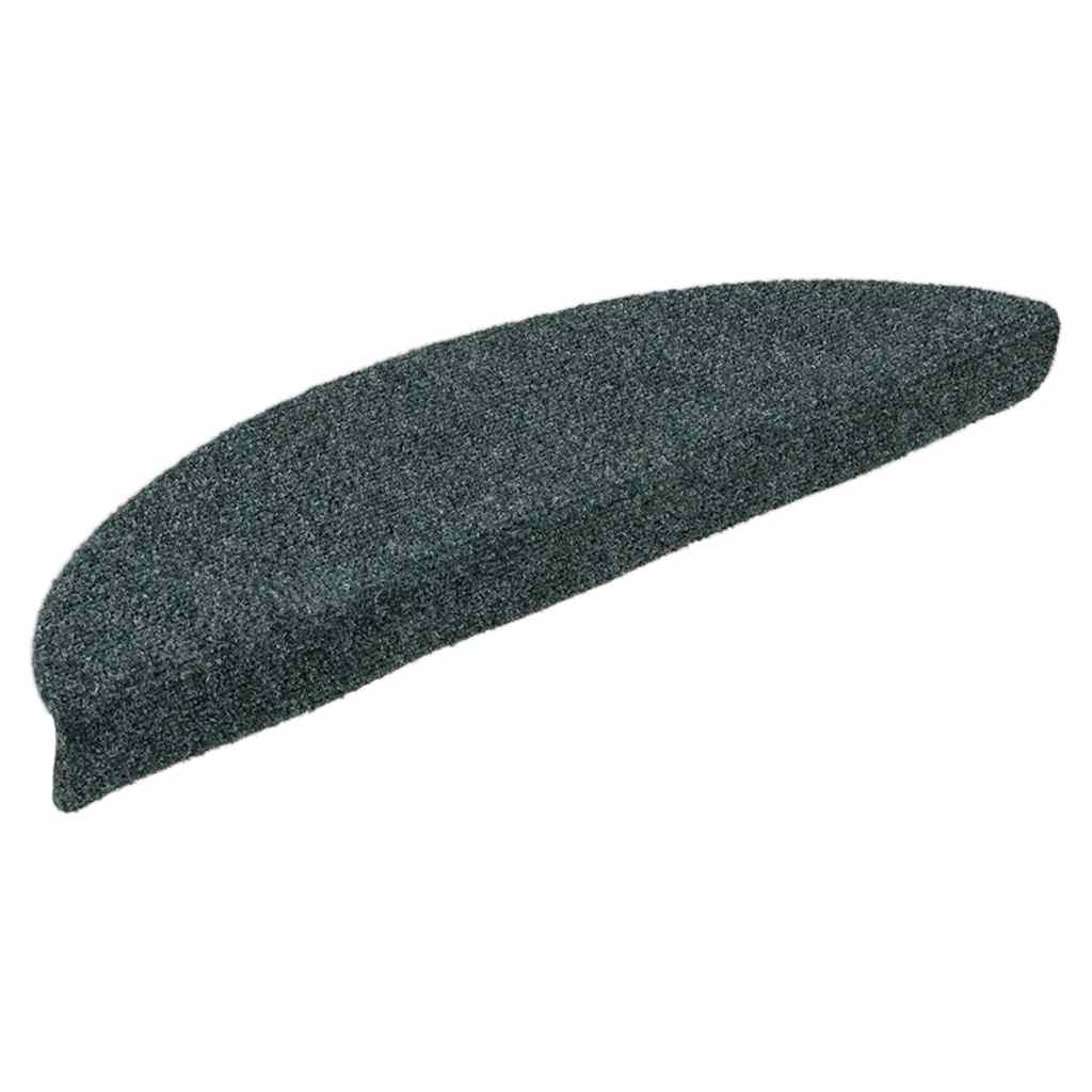 VidaXL tapis d'escalier auto-adhésifs 10 pcs 56x17x3 cm vert semi-circulaire