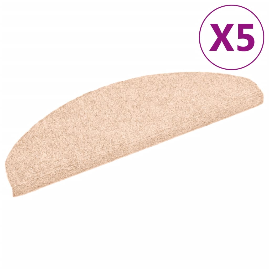 Vidaxl stair mats self -adhesive 5 st 65x21x4 cm needle felt brown