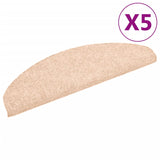 Vidaxl stair mats self -adhesive 5 st 65x21x4 cm needle felt brown