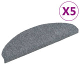 Mattes d'escalier vidaxl auto-adhésifs 5 pièces 65x21x4 cm Hémisphère gris clair grand