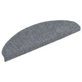 Mattes d'escalier vidaxl auto-adhésifs 5 pièces 65x21x4 cm Hémisphère gris clair grand