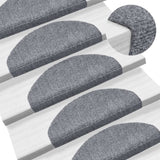 Vidaxl Stair Mats auto-adhésif 5 pcs 65x21x4 cm aiguille en feutre gris clair