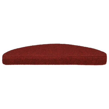 Vidaxl Mat à escalier auto-adhésif 5 pièces 65x21x4 cm Bordeaux Red Semi-Rounds grandes