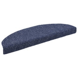 Vidaxl stair mats self -adhesive 5 st 65x21x4 cm needle felt blue