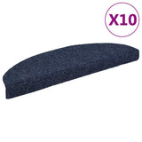 Vidaxl Mat à escalier auto-adhésif 10 pièces 65x21x4 cm semi-rounds grandes
