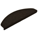 Vidaxx tapis d'escalier auto-adhésifs 5 pièces 65x21x4 cm marron foncé semi-circulaire grand
