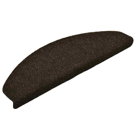 Vidaxl Mats d'escalier auto-adhésifs 10 pcs 65x21x4 cm semi-corses en brun foncé