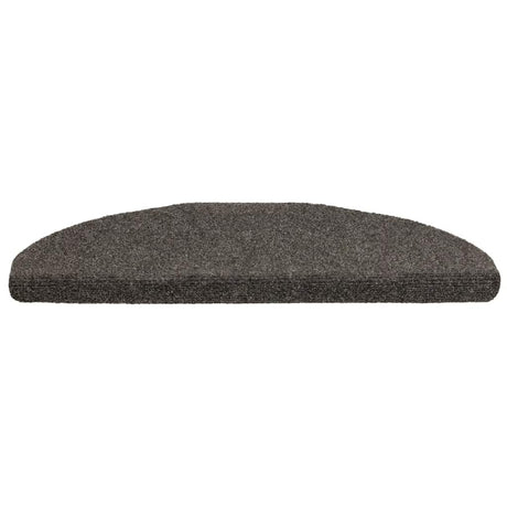 Vidaxl Mat à escalier auto-adhésif 10 ST 65x21x4 cm Hémisphère anthracite grand