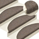 Mattes d'escalier vidaxl auto-adhésifs 10 st 65x21x4 cm hémisphère beige grand