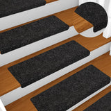 Vidaxl Stair Mats 5 ST 65X21X4 CM AIGNELLE ENFAGE NOIR