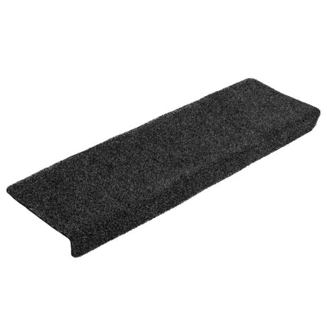 Vidaxl Mat à escalier auto-adhésif 10 pièces 65x21x4 cm bord rectangulaire noir