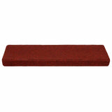 Vidaxl Mat à escalier auto-adhésif 10 pcs 65x21x4 cm bord rectangulaire rouge bordeaux