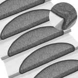 Mattes d'escalier Vidaxl 10 st 56x17x3 cm Hémisphère gris foncé