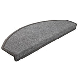 Vidaxl stair mats 10 st 65x24x4 cm dark gray