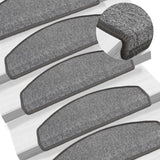 Vidaxl stair mats 10 st 65x24x4 cm dark gray