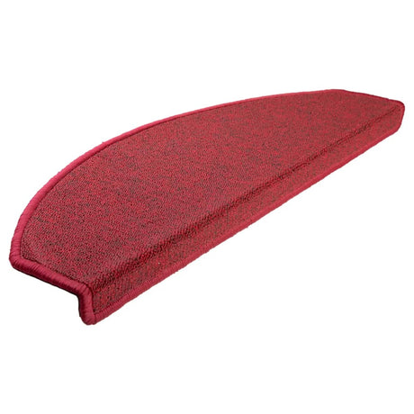Vidaxx tapis d'escalier 10 pcs 65x24x4 cm rouge semi-circulaire grand