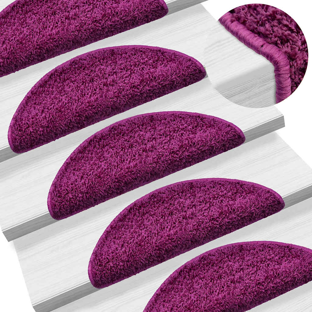 Mattes d'escalier Vidaxl 10 st 56x17x3 cm Hémisphère violet