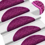 Vidaxl Stair Mats 10 st 56x17x3 cm violet