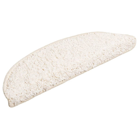 Vidaxx tapis d'escalier 10 pcs 56x17x3 cm blanc semi-circulaire
