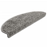 Tapis d'escalier vidaxl 10 st 65x21x4 cm gris semi-rounds