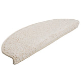 VidaXL tapis d'escalier 10 pcs 65x21x4 cm blanc semi-circulaire grand