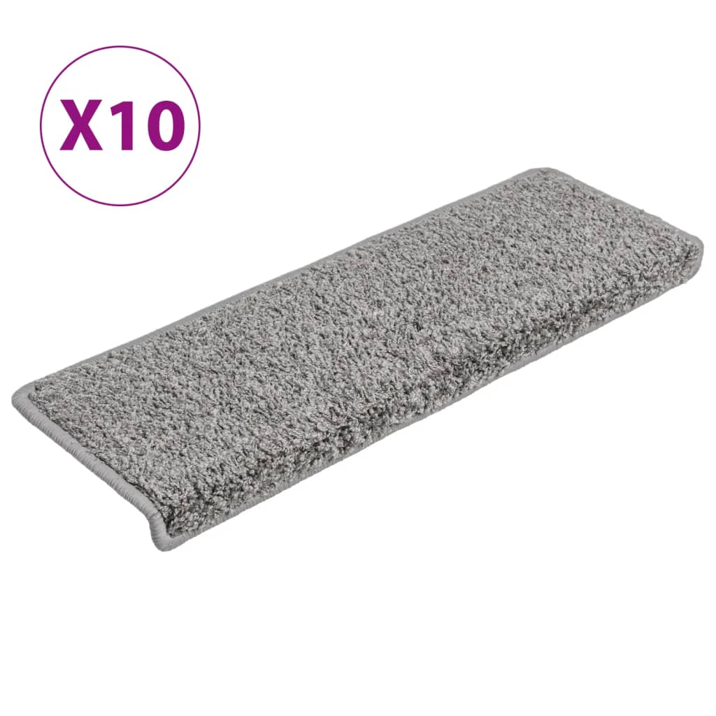 Vidaxl tappetini per scale 10 ST 65x21x4 cm grigio